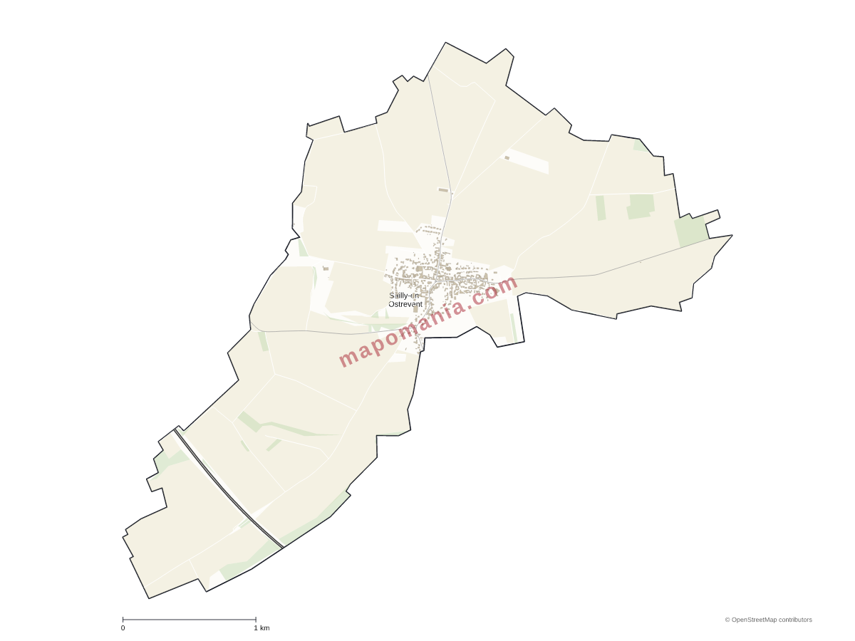 Carte de Sailly-en-Ostrevent à personnaliser