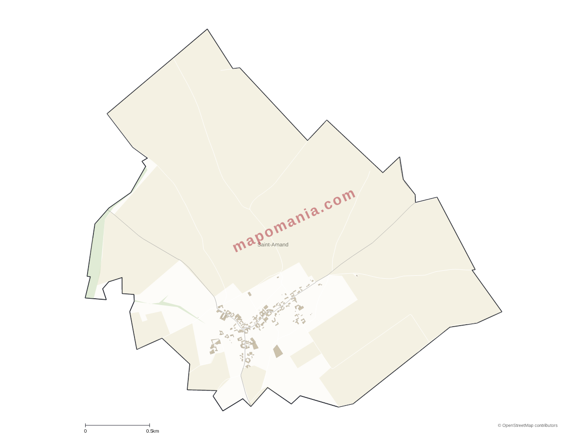 Carte de Saint-Amand à personnaliser