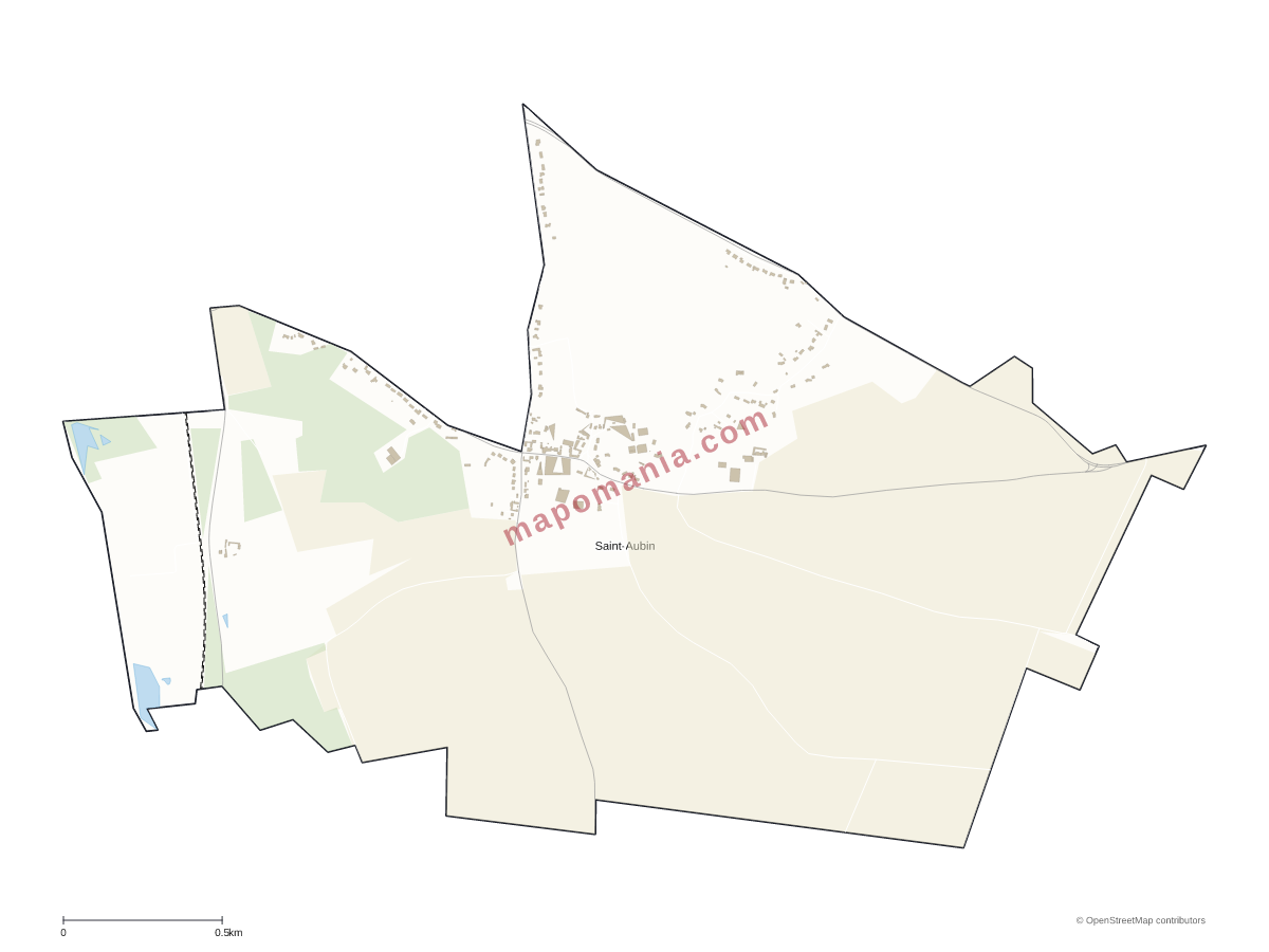 Carte de Saint-Aubin à personnaliser