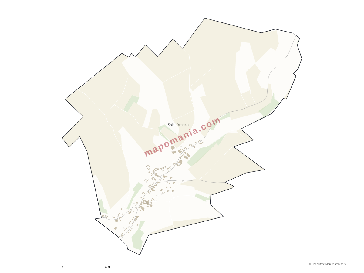 Carte de Saint-Denœux à personnaliser