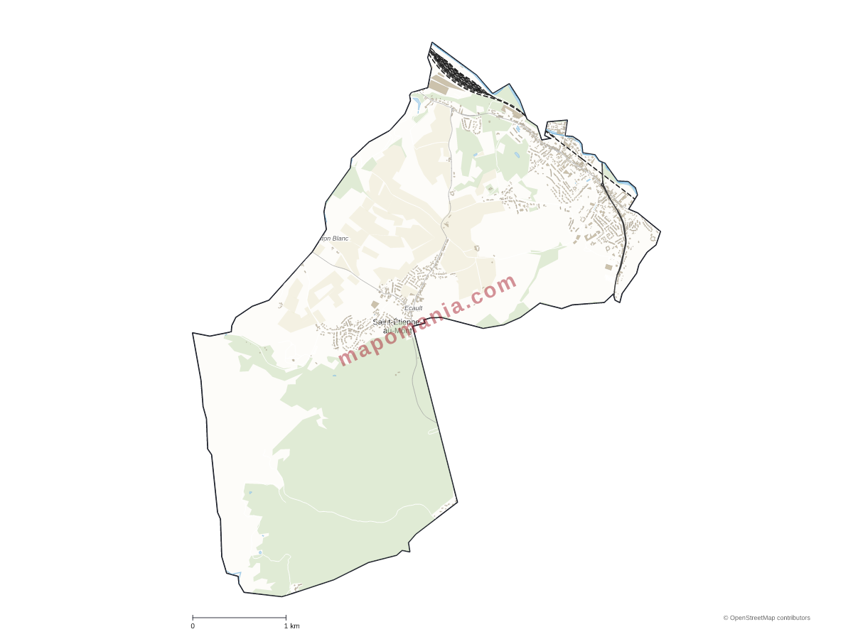 Carte de Saint-Étienne-au-Mont à personnaliser