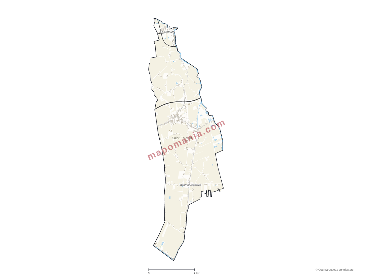 Carte de Saint-Folquin à personnaliser
