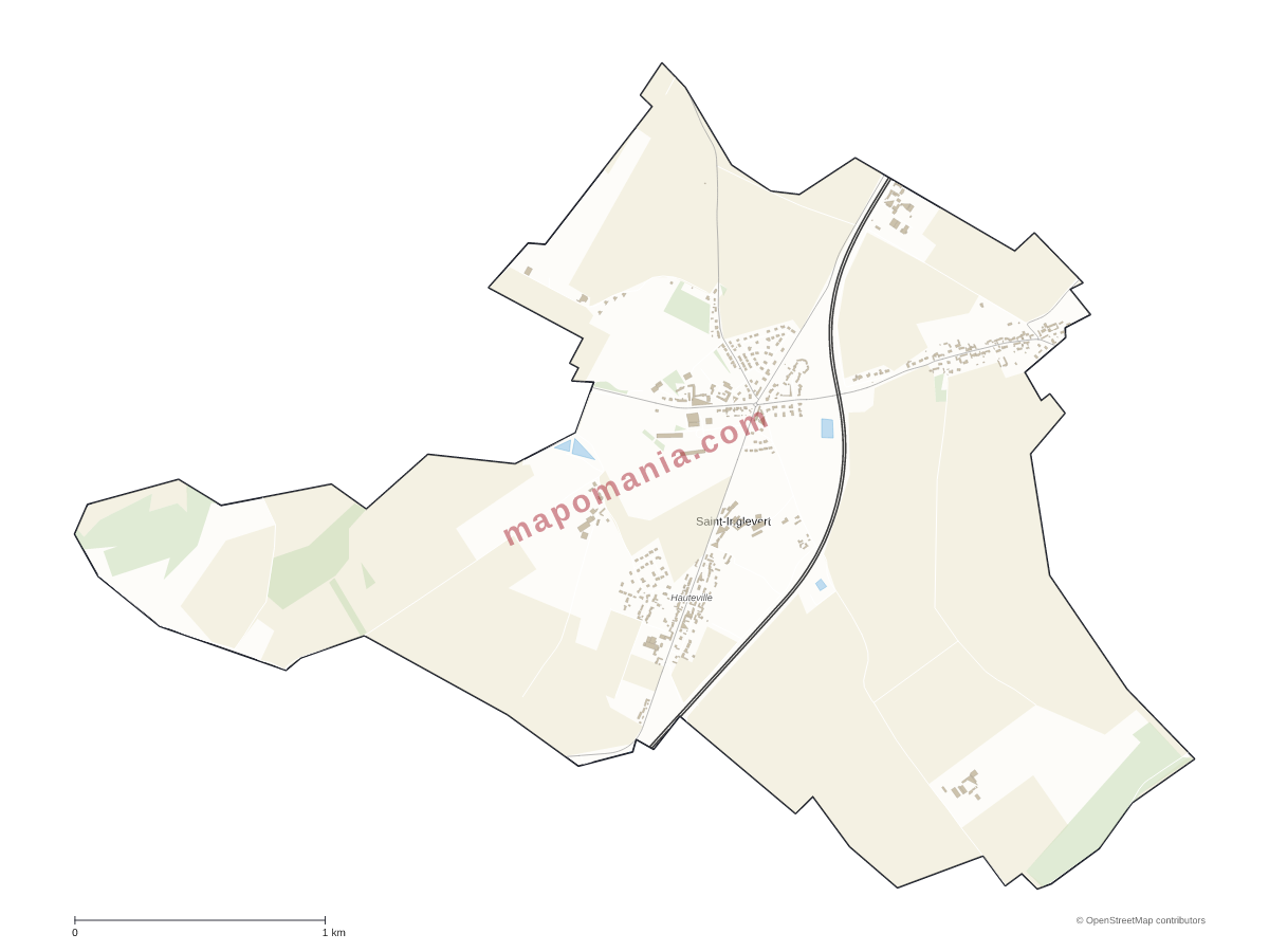 Carte de Saint-Inglevert à personnaliser