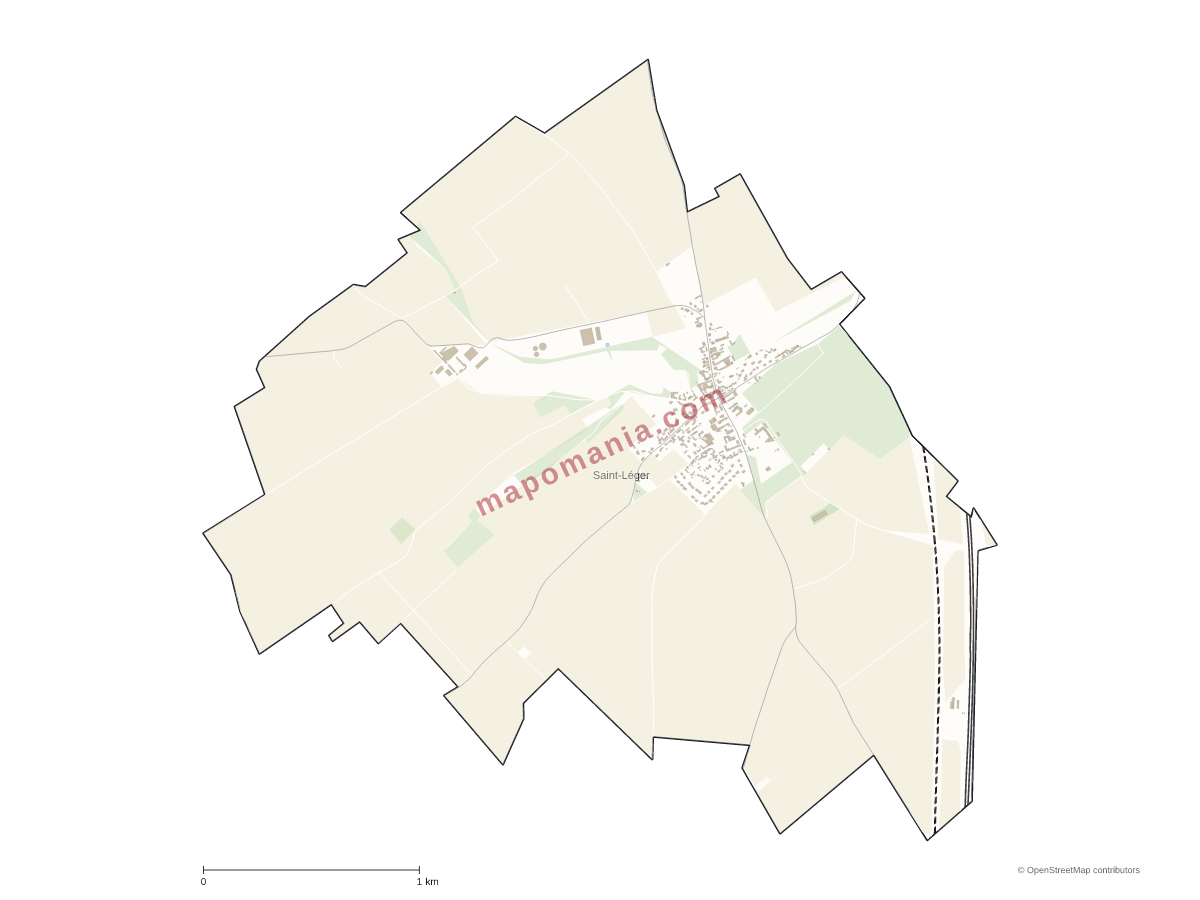 Carte de Saint-Léger à personnaliser