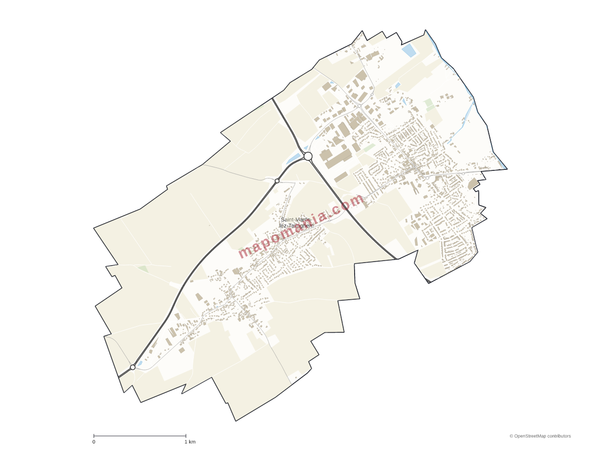 Carte de Saint-Martin-lez-Tatinghem à personnaliser