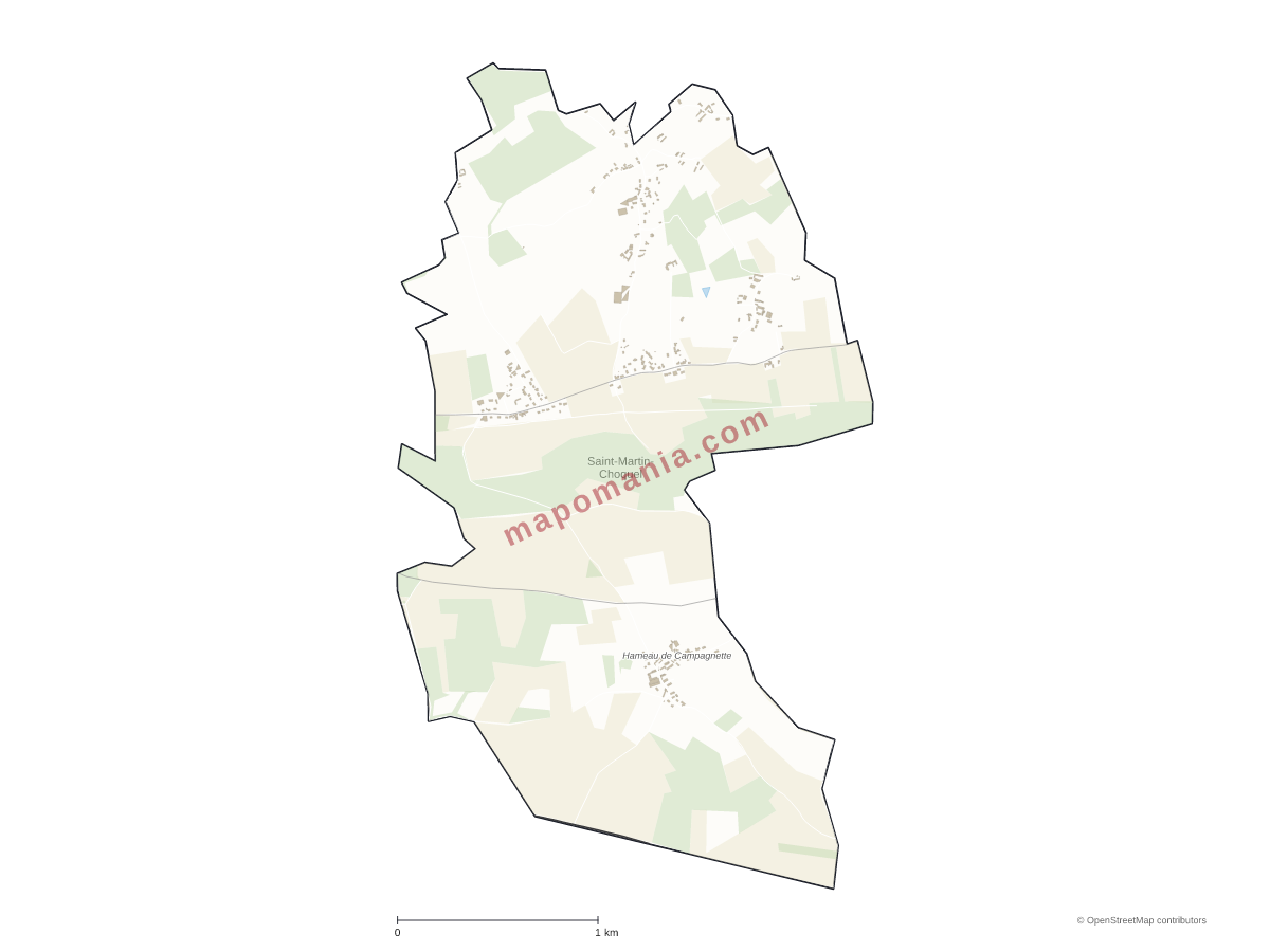 Carte de Saint-Martin-Choquel à personnaliser