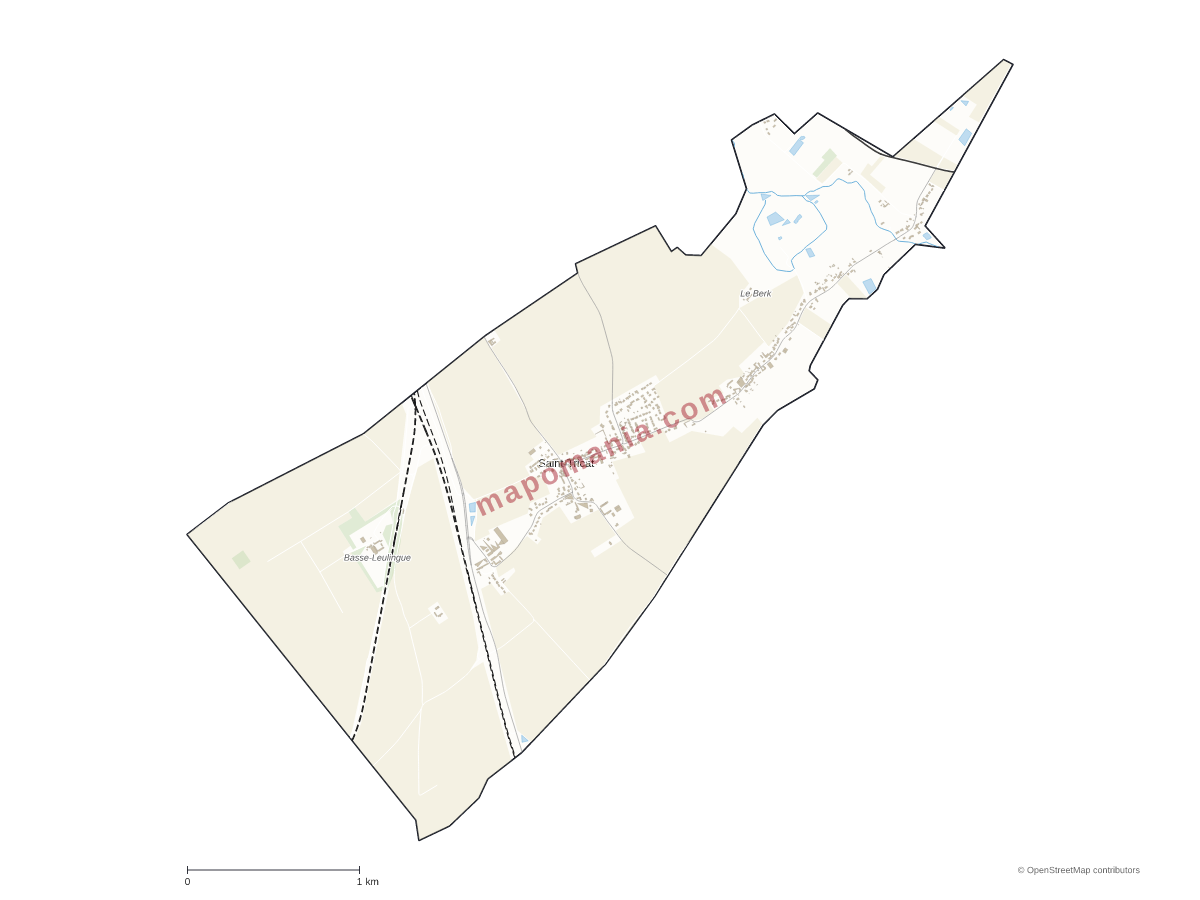 Carte de Saint-Tricat à personnaliser