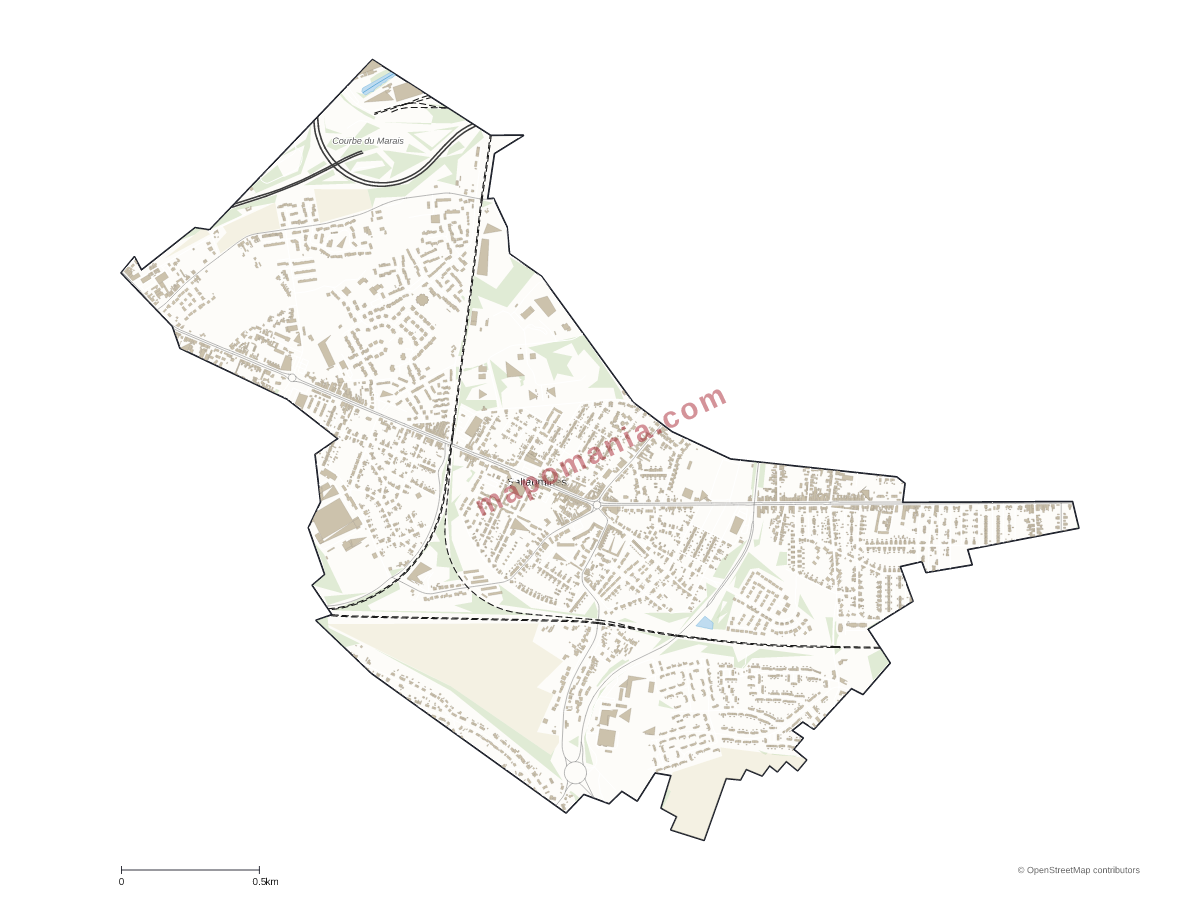 Carte de Sallaumines à personnaliser