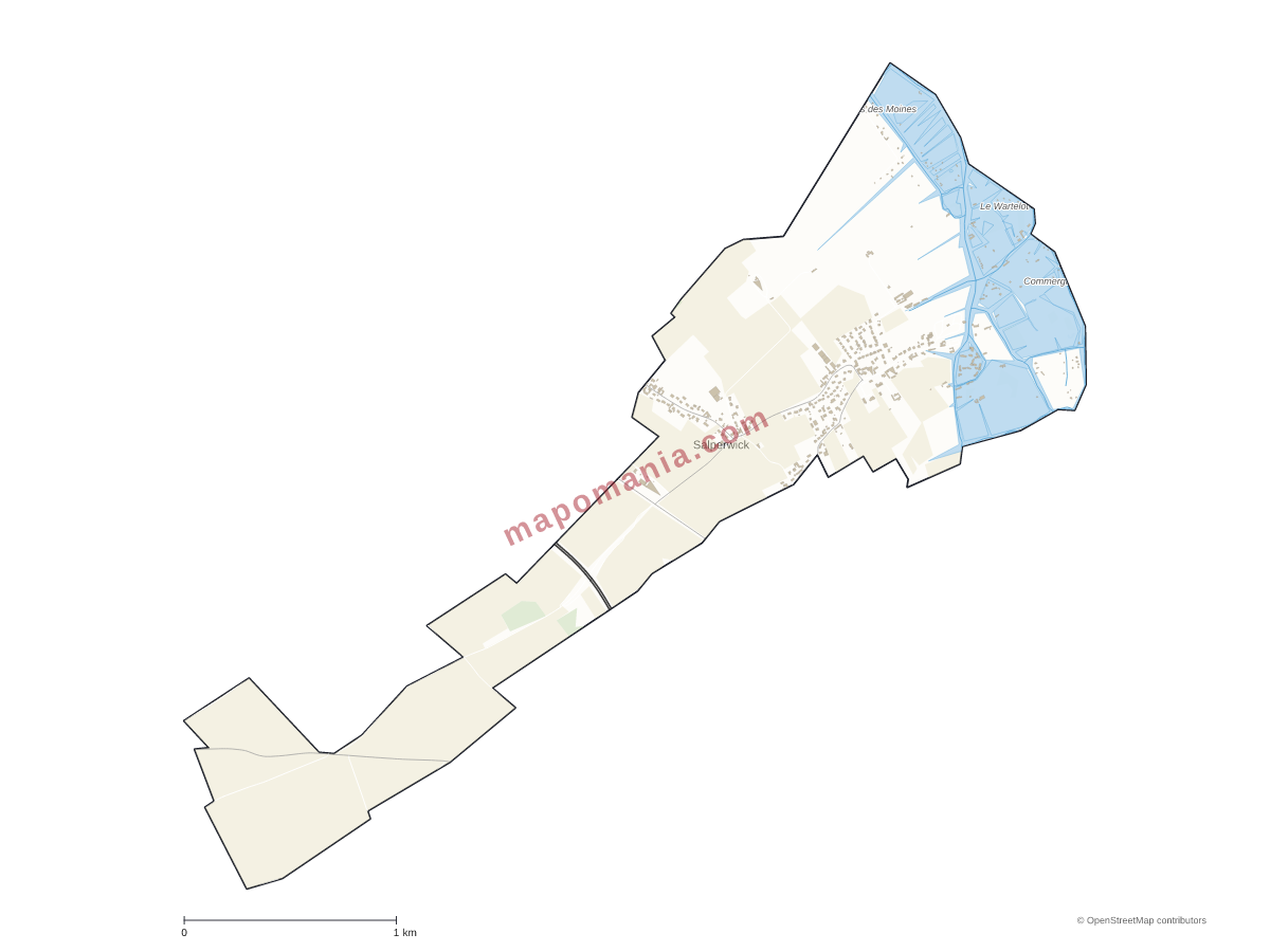 Carte de Salperwick à personnaliser