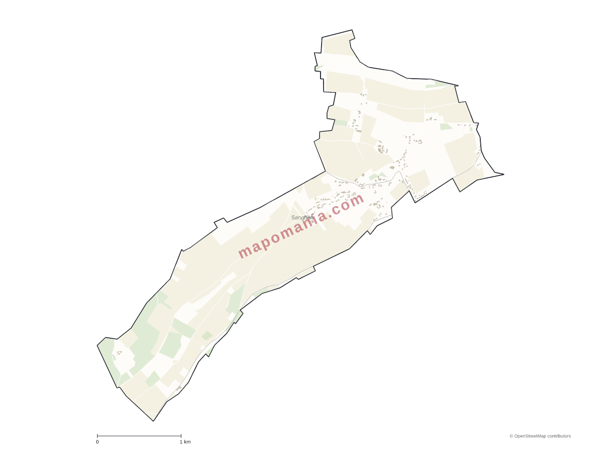 Carte de Sanghen à personnaliser