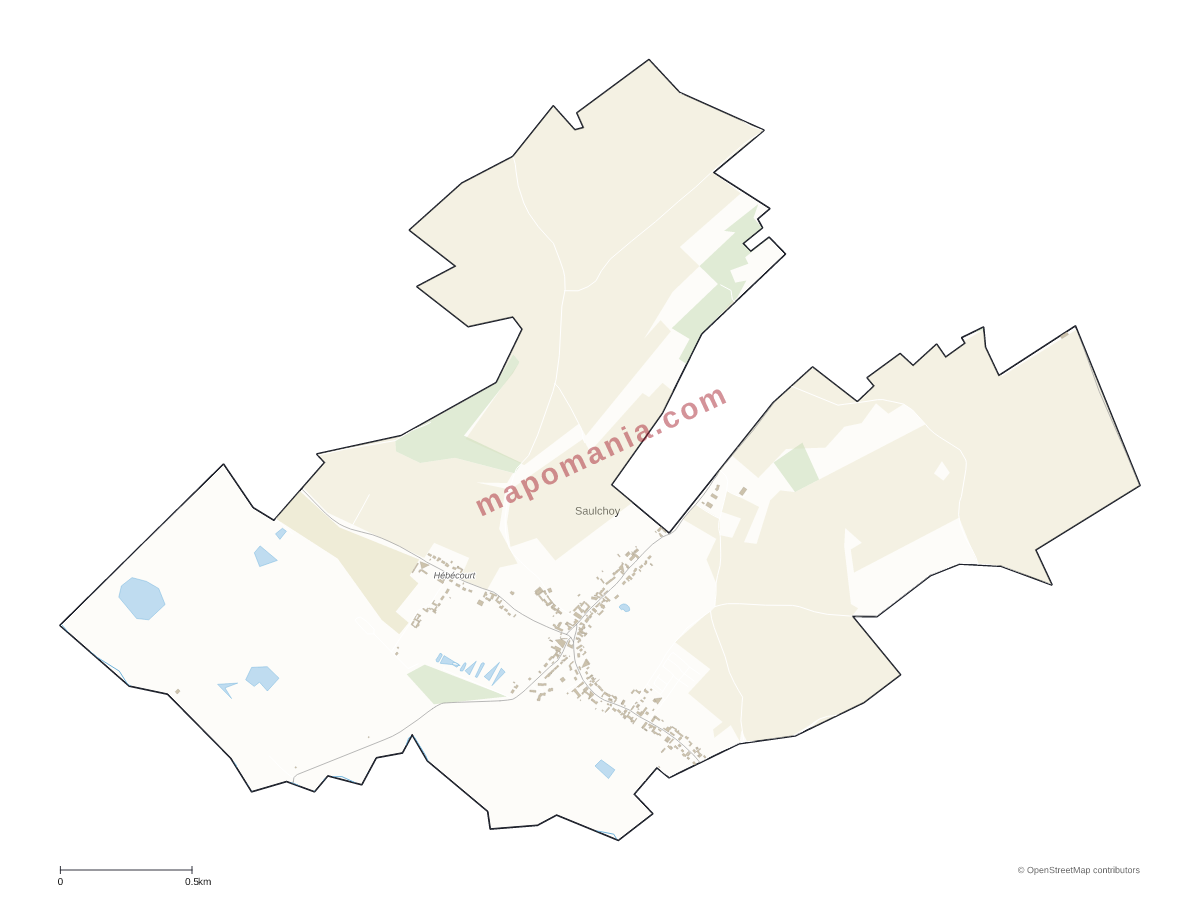 Carte de Saulchoy à personnaliser