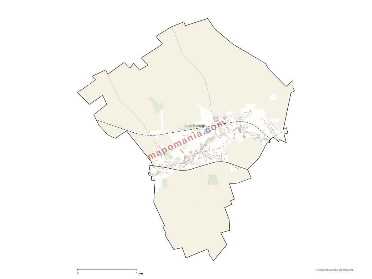 Carte de Savy-Berlette à personnaliser