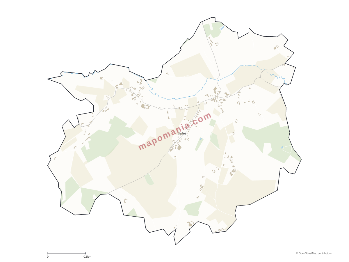 Carte de Selles à personnaliser