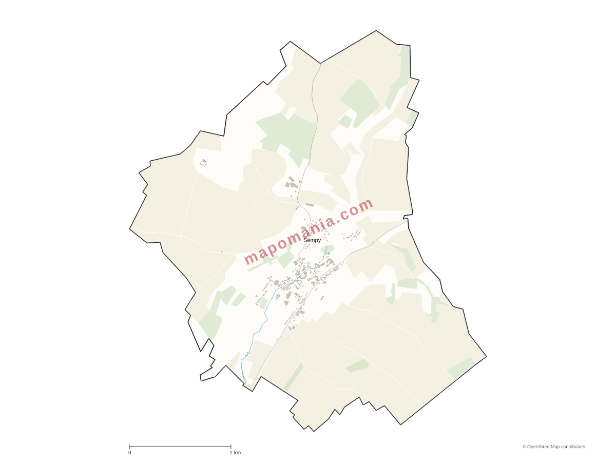 Carte de Sempy à personnaliser