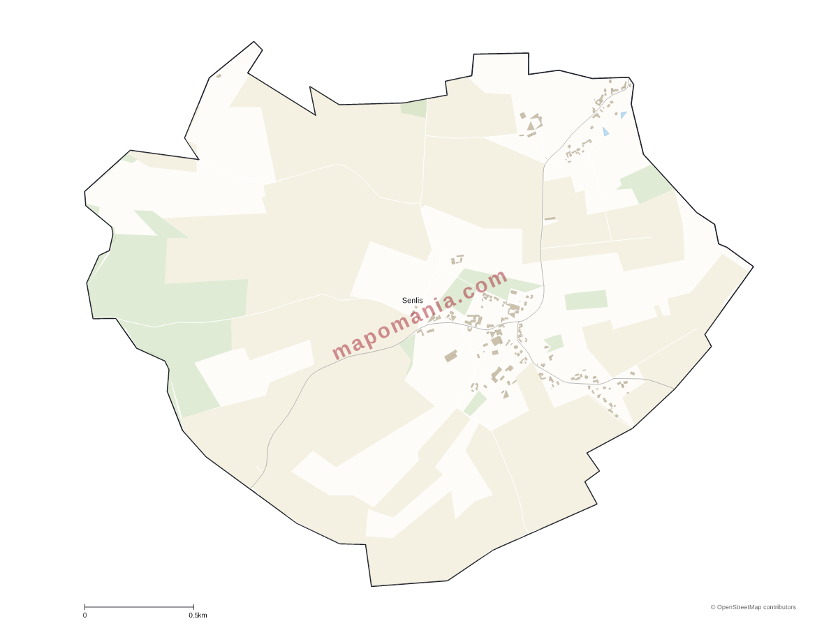 Carte de Senlis à personnaliser