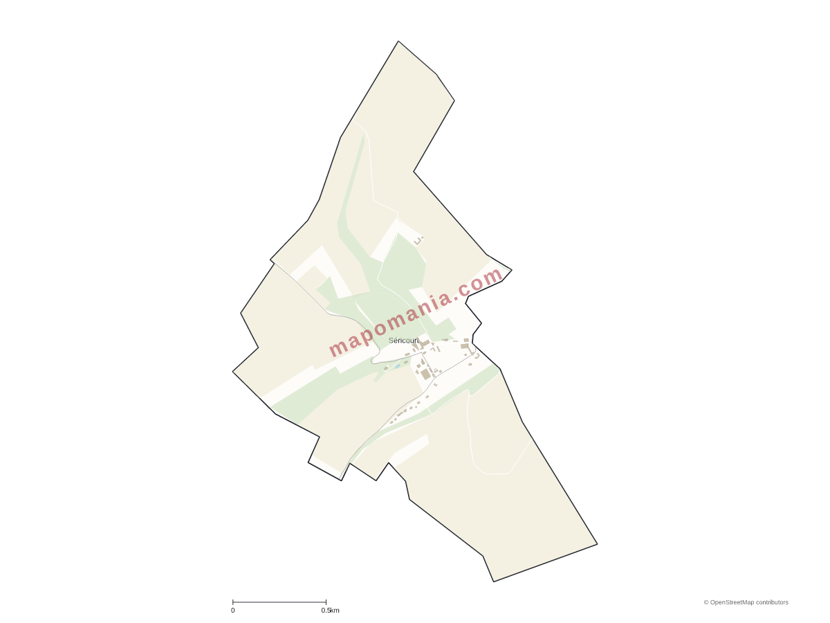 Carte de Séricourt à personnaliser