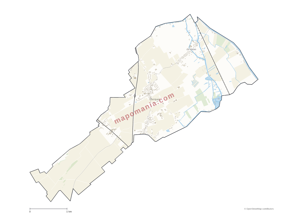 Carte de Serques à personnaliser