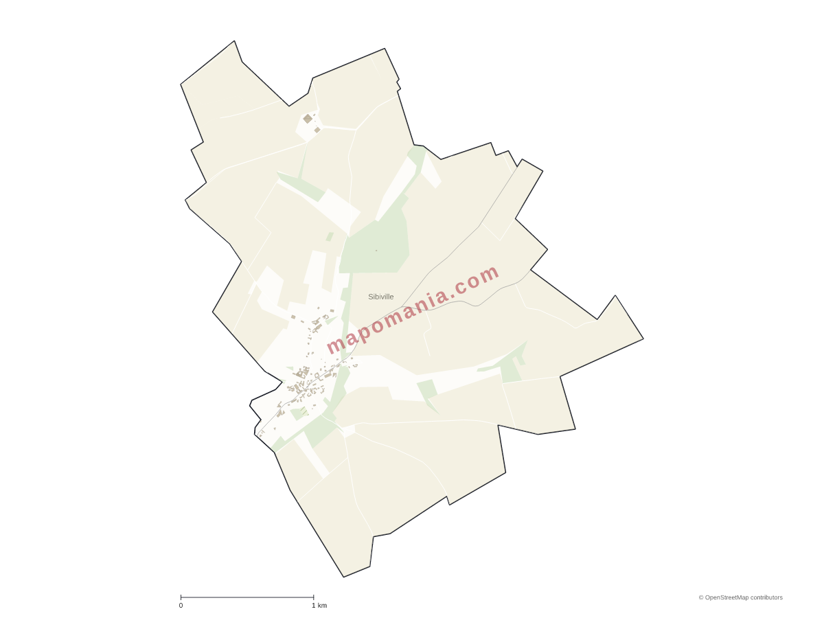 Carte de Sibiville à personnaliser