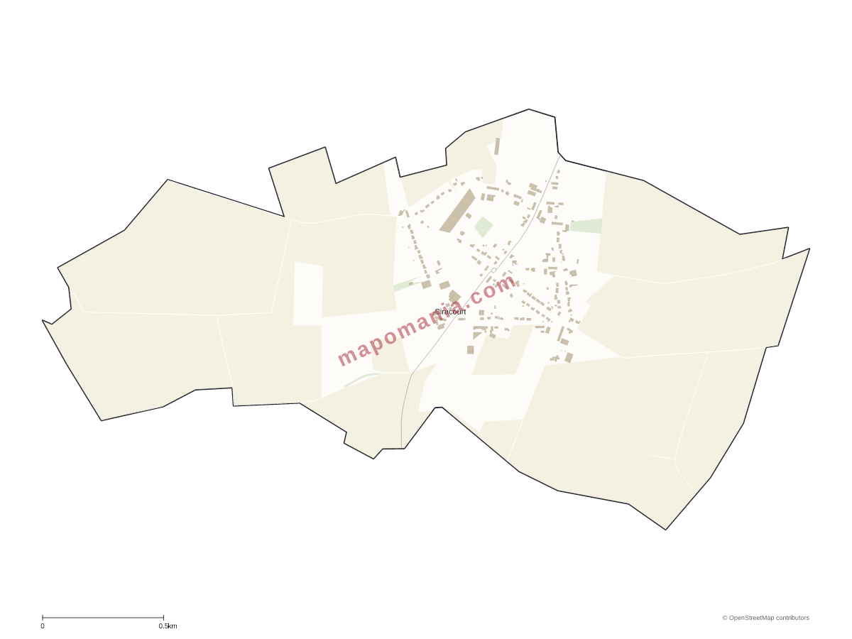 Carte de Siracourt à personnaliser