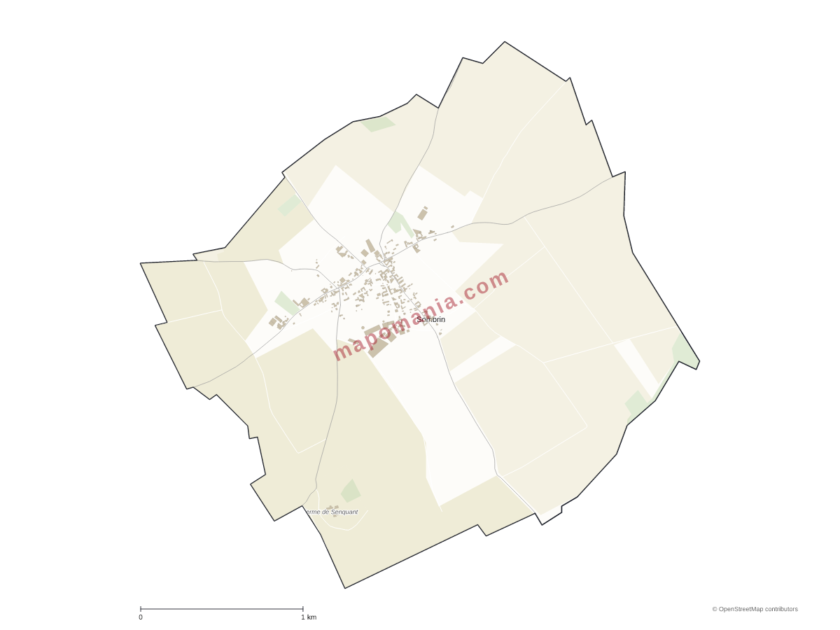 Carte de Sombrin à personnaliser
