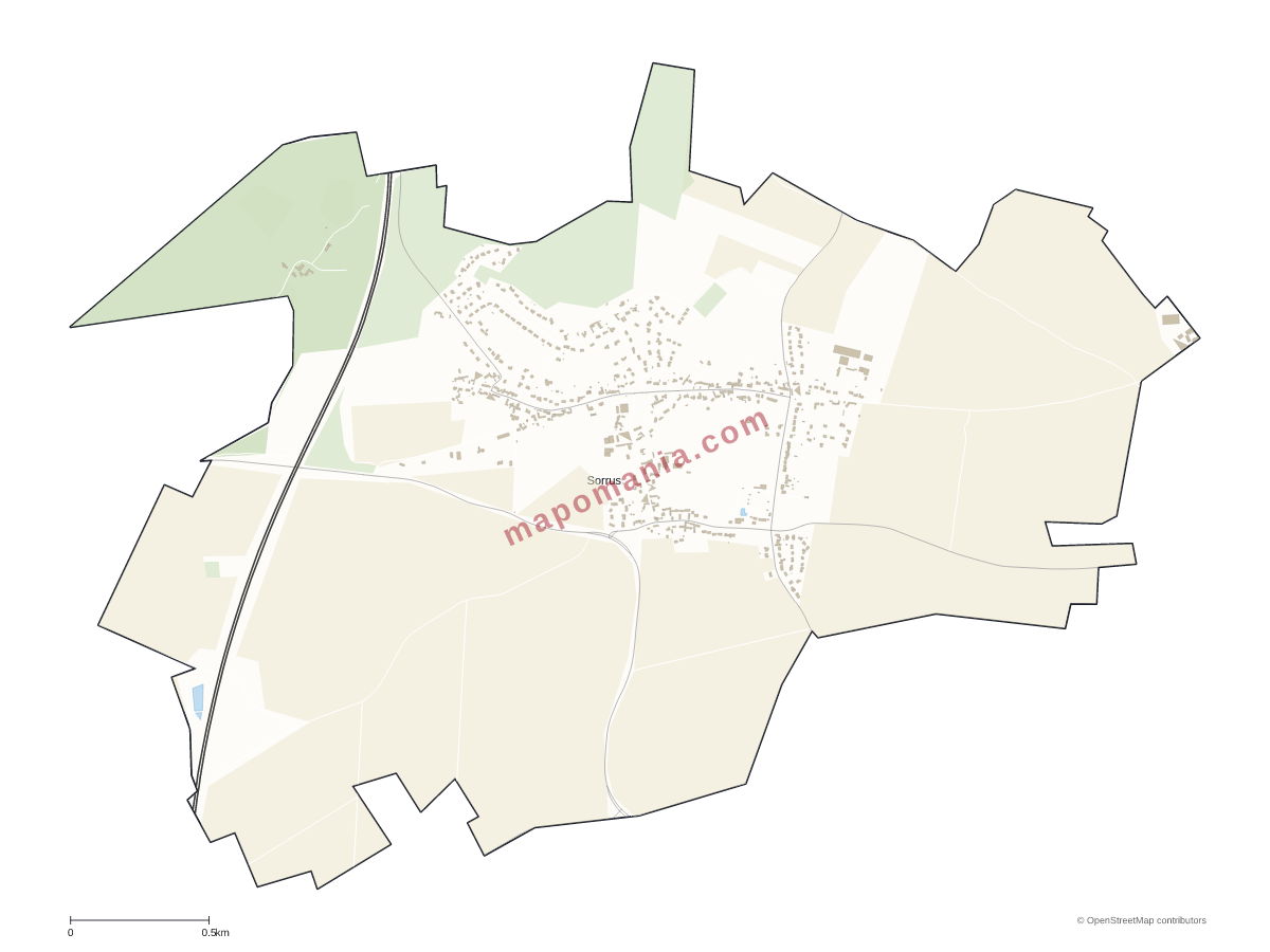Carte de Sorrus à personnaliser