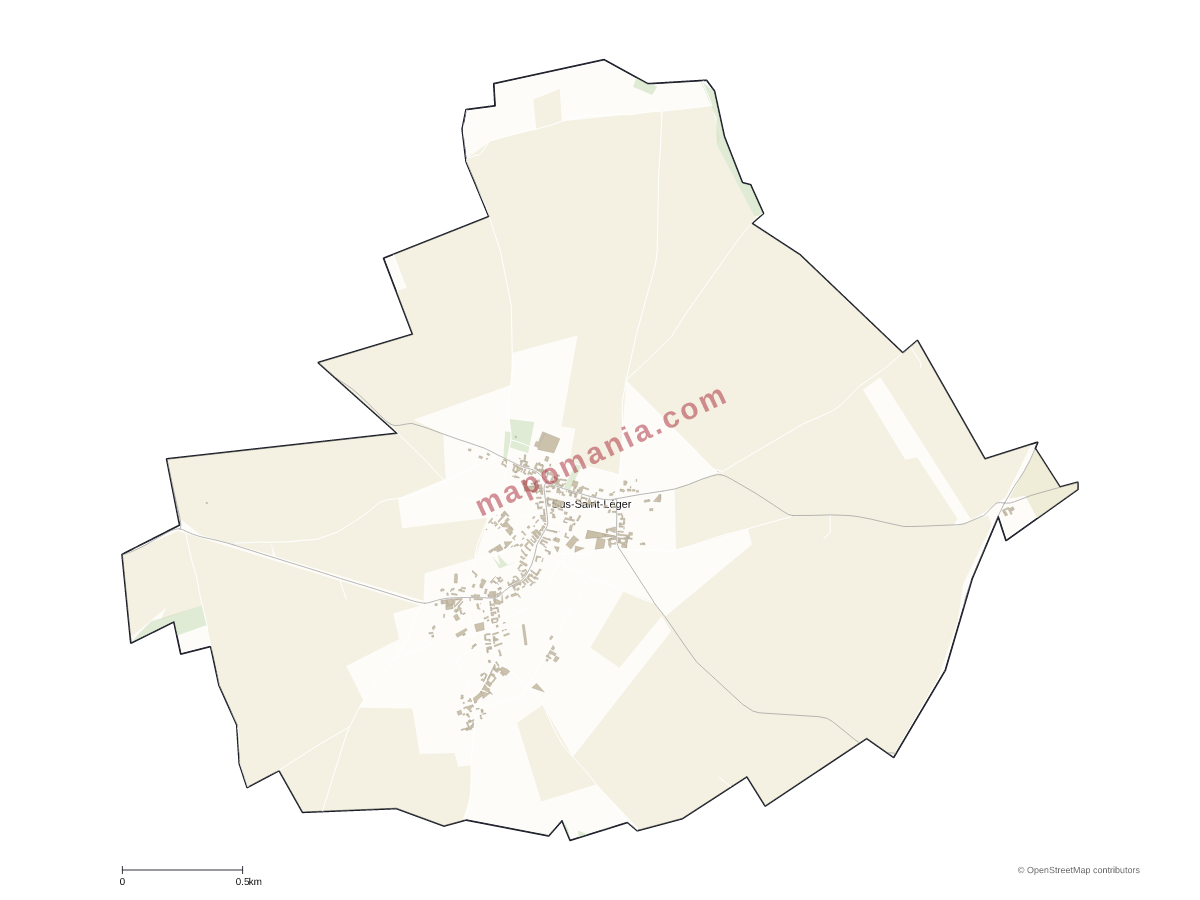 Carte de Sus-Saint-Léger à personnaliser