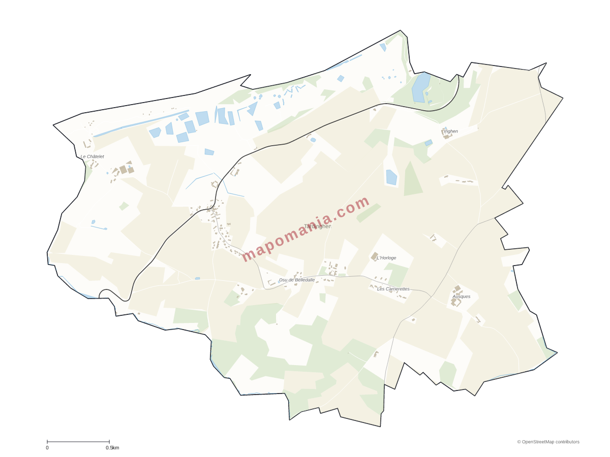 Carte de Tardinghen à personnaliser