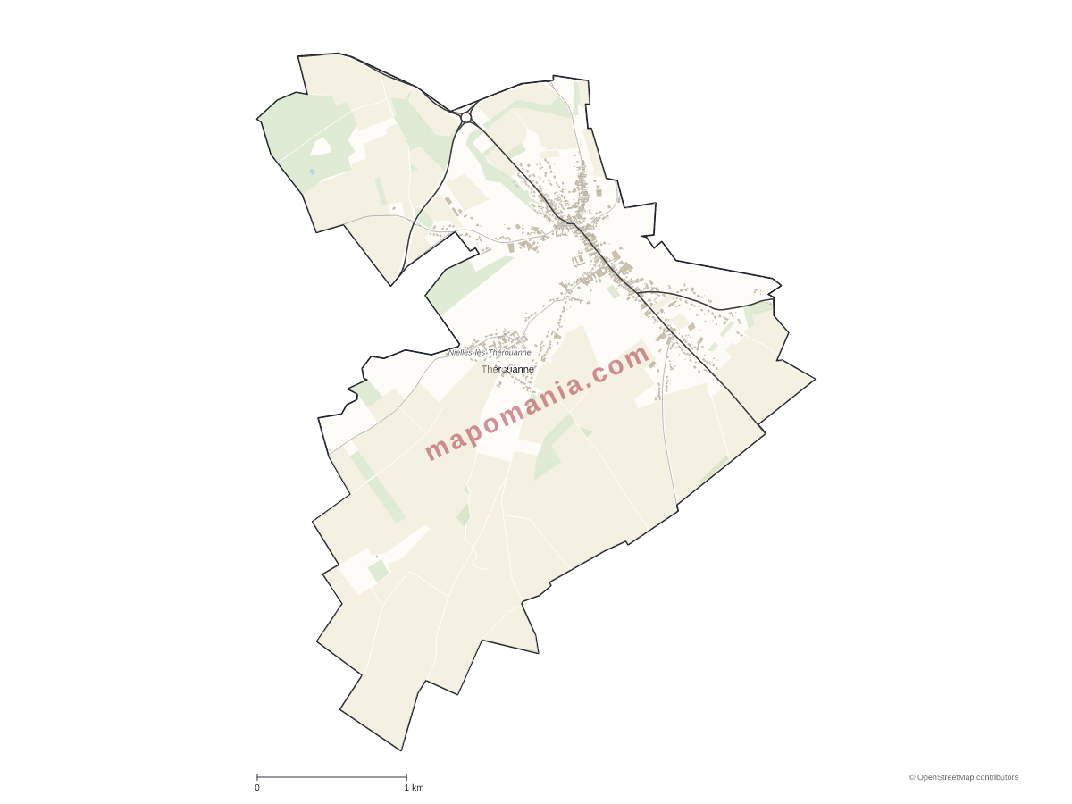 Carte de Thérouanne à personnaliser