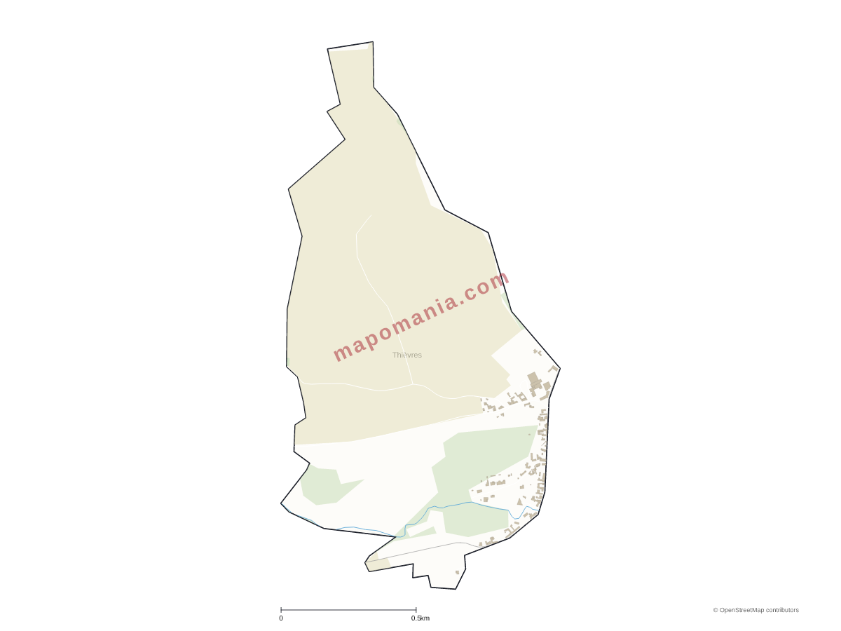 Carte de Thièvres à personnaliser