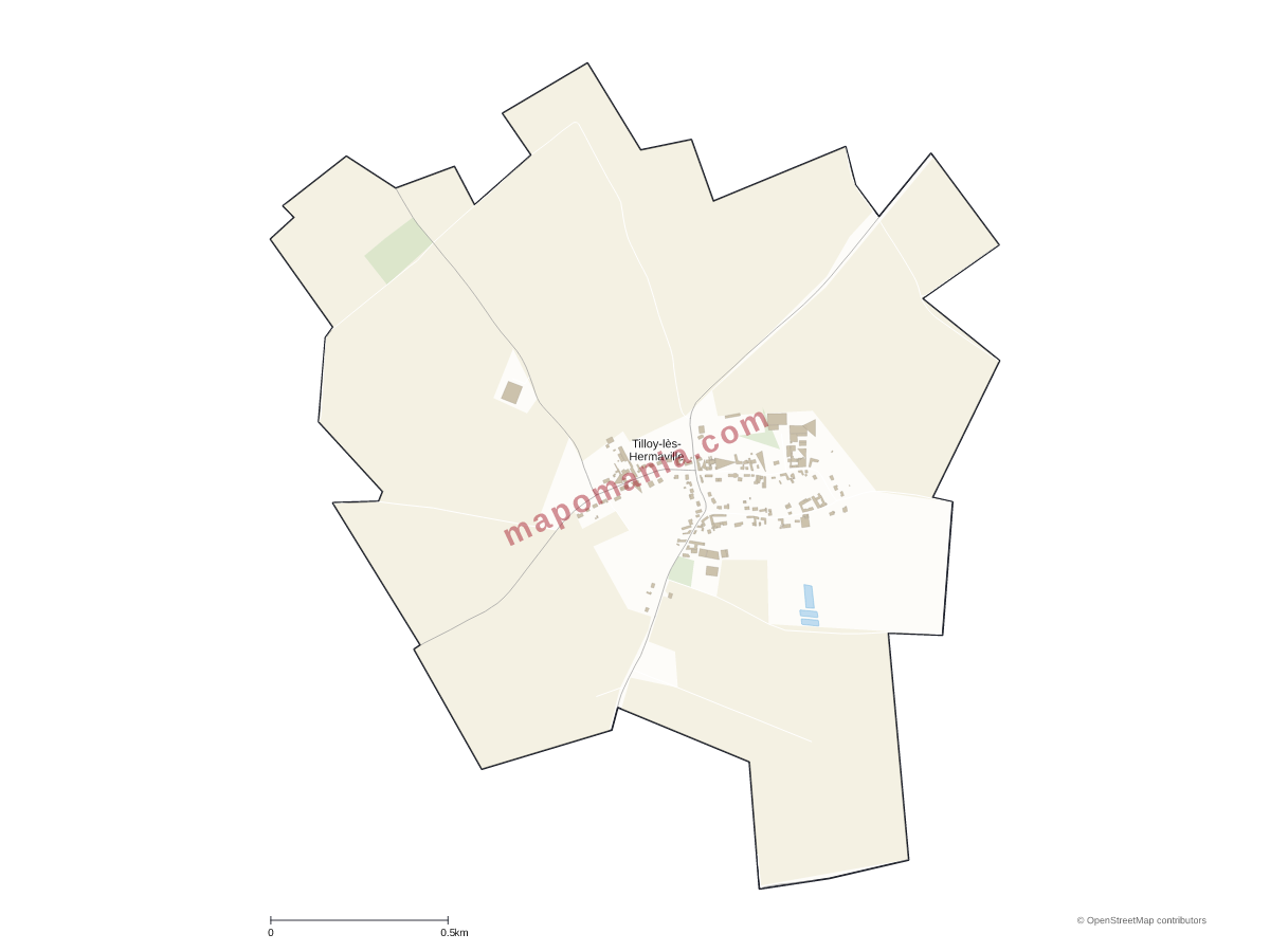 Carte de Tilloy-lès-Hermaville à personnaliser