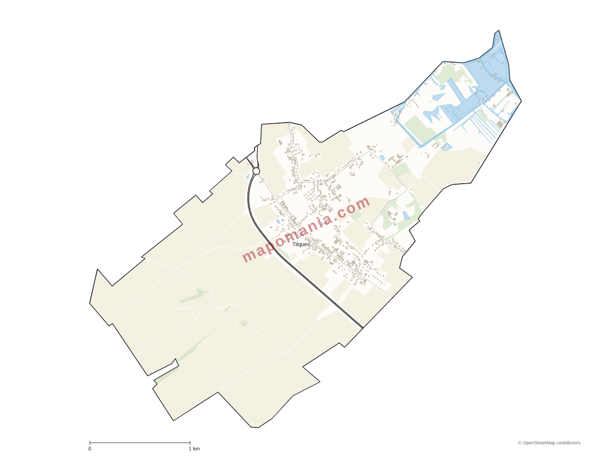 Carte de Tilques à personnaliser