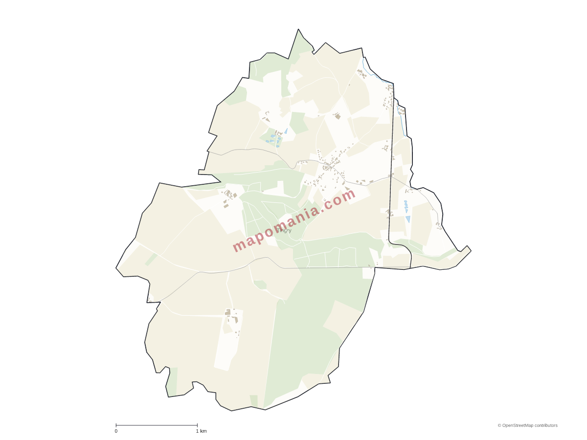 Carte de Tingry à personnaliser