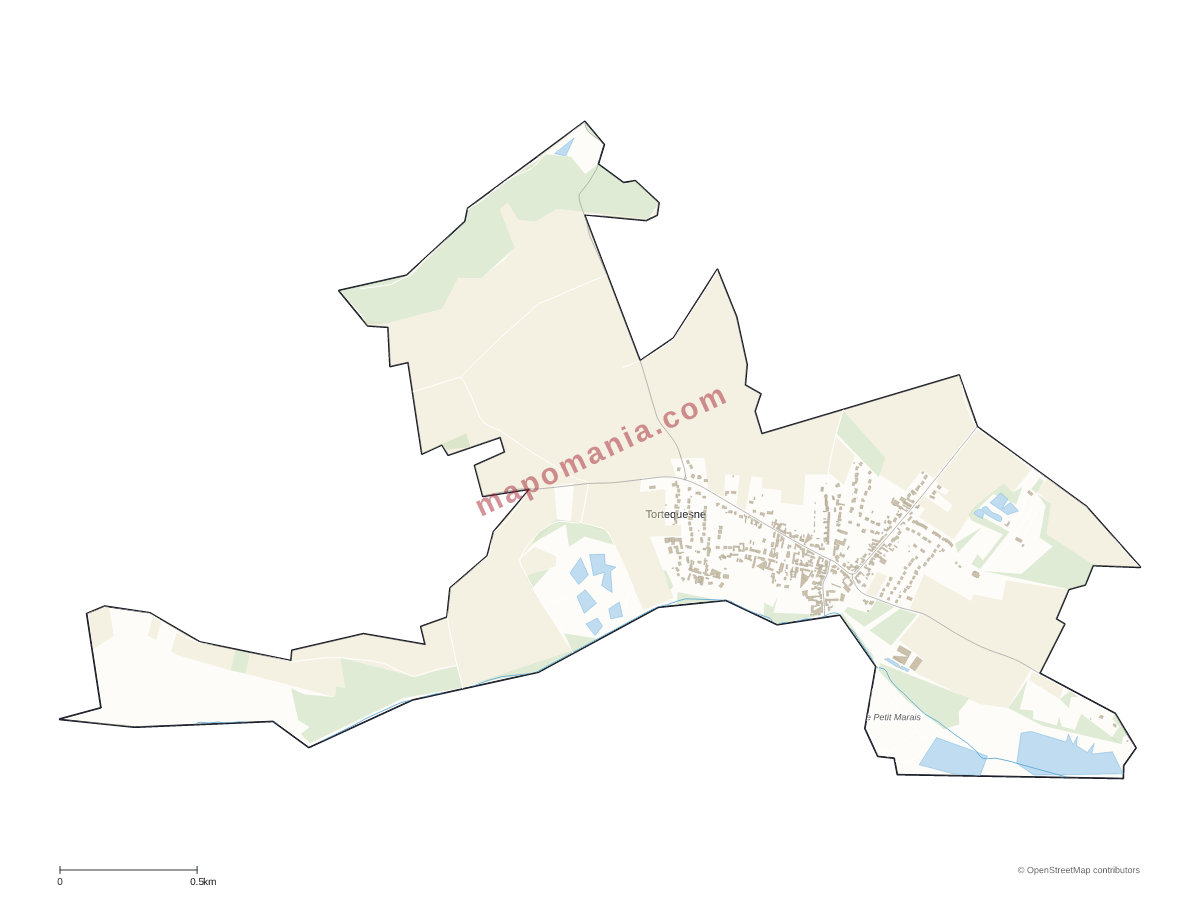 Carte de Tortequesne à personnaliser
