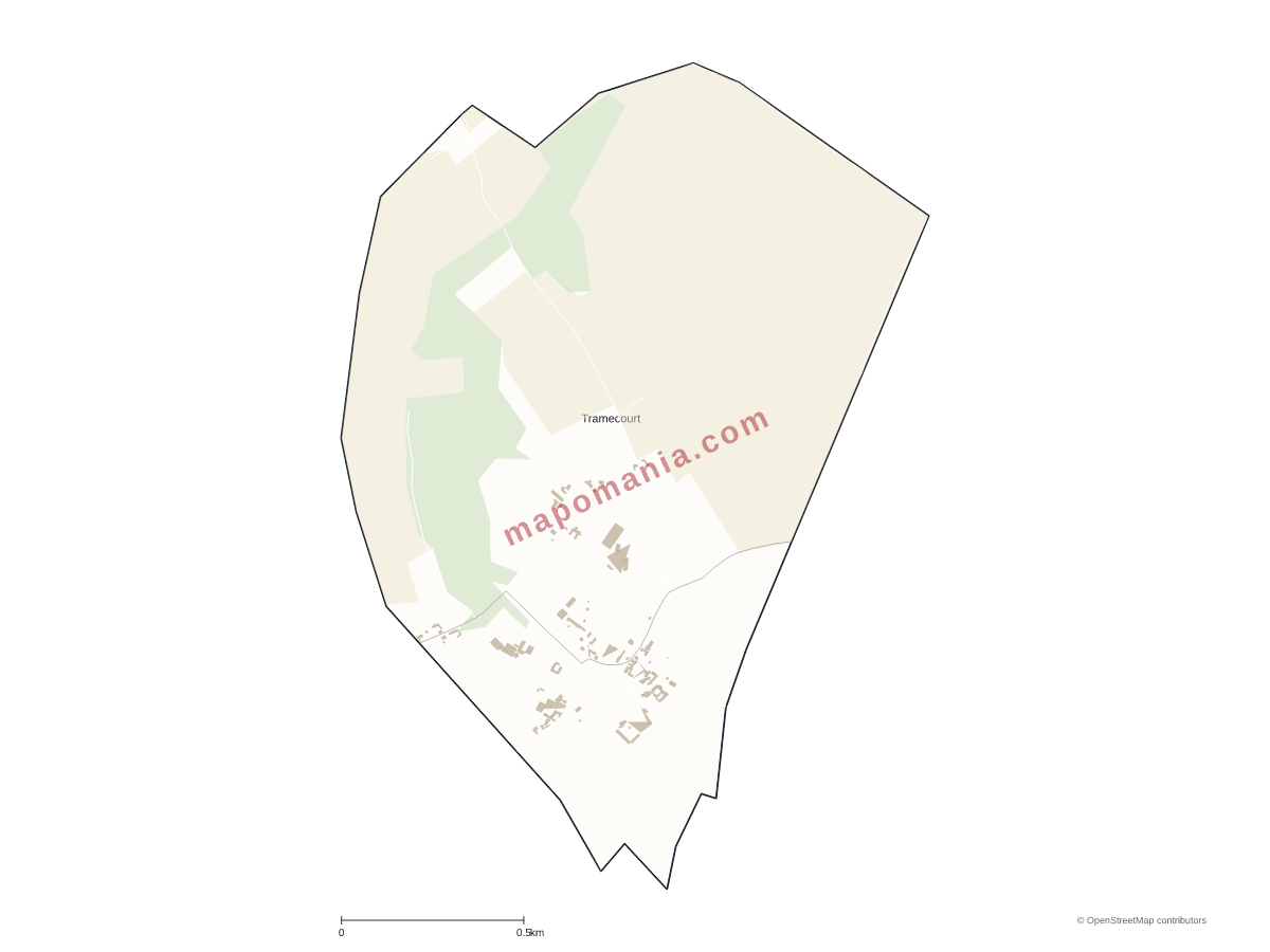 Carte de Tramecourt à personnaliser