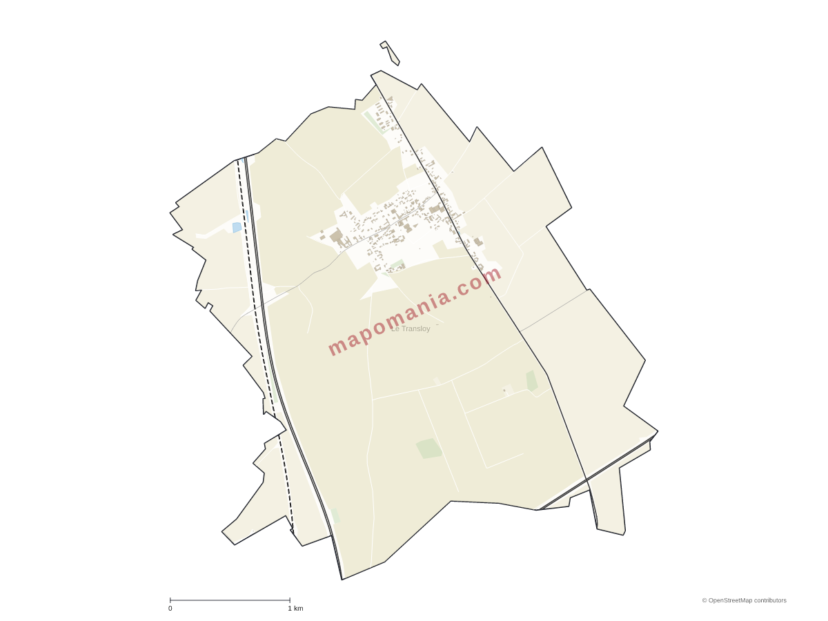 Carte de Le Transloy à personnaliser