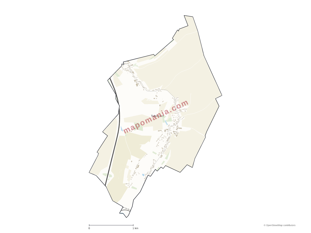 Carte de Tubersent à personnaliser