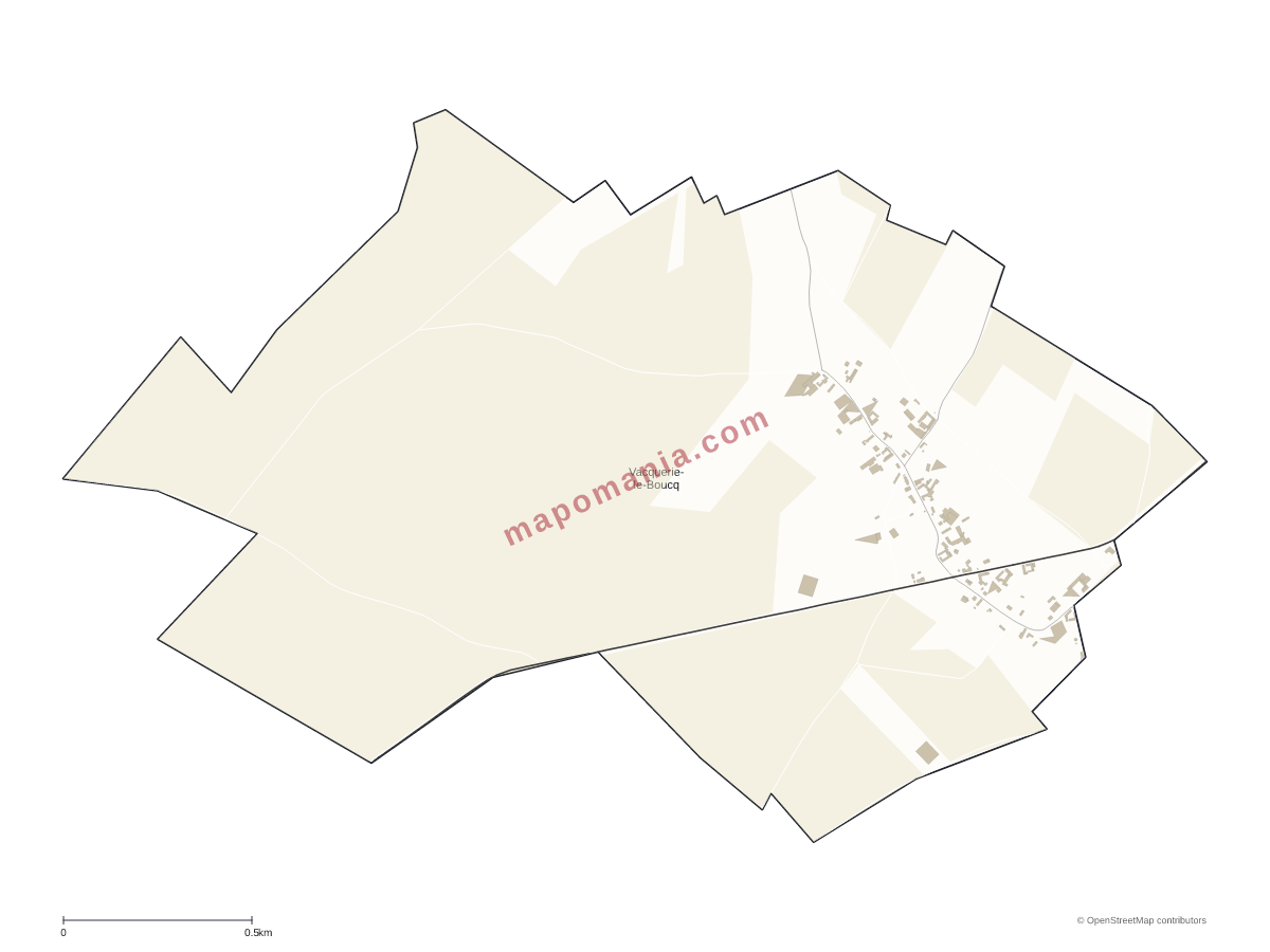 Carte de Vacquerie-le-Boucq à personnaliser