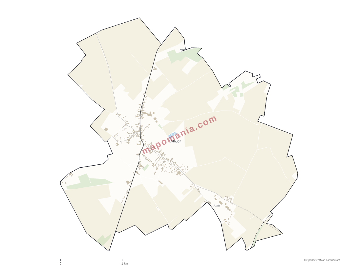 Carte de Valhuon à personnaliser