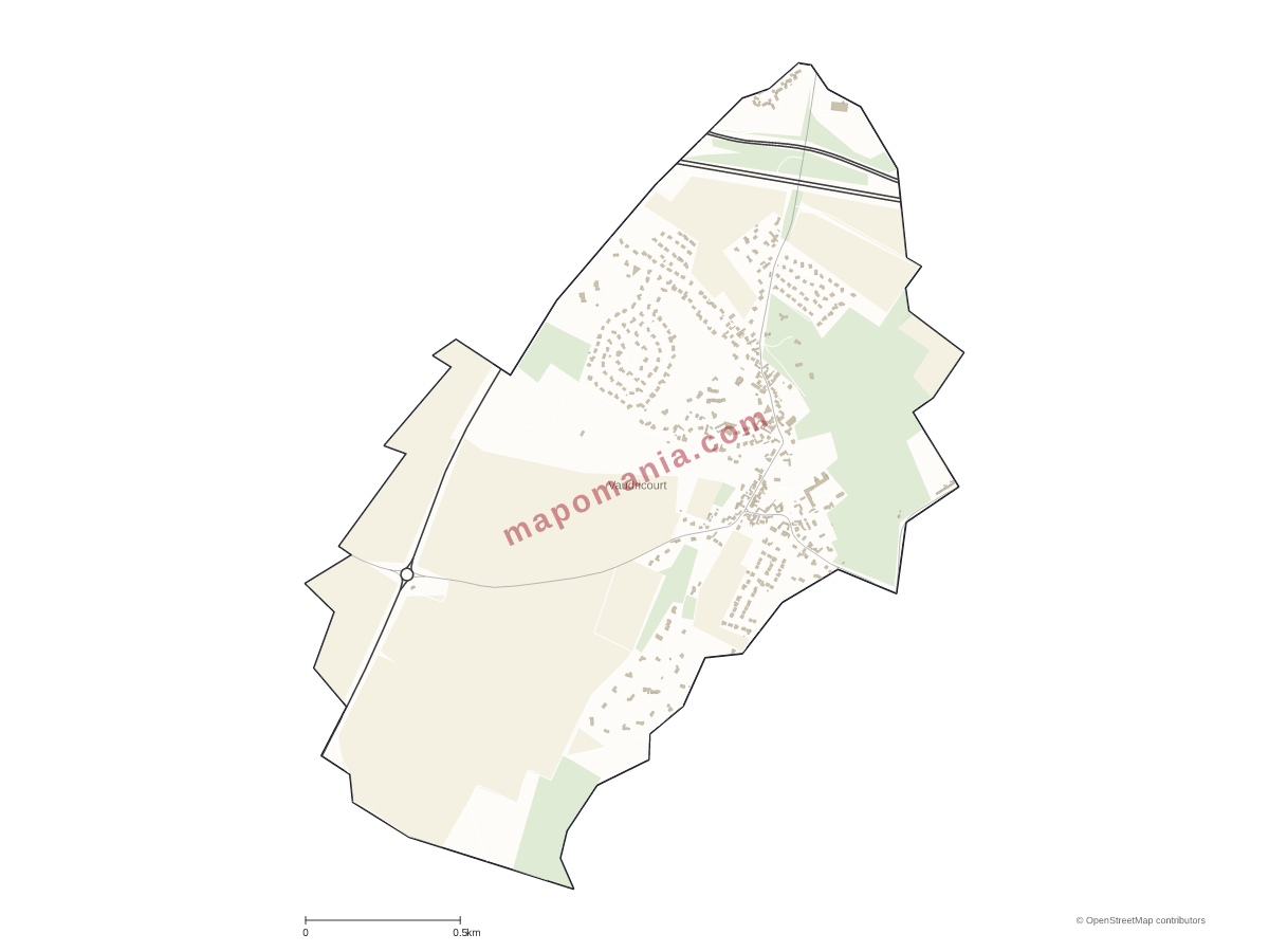 Carte de Vaudricourt à personnaliser