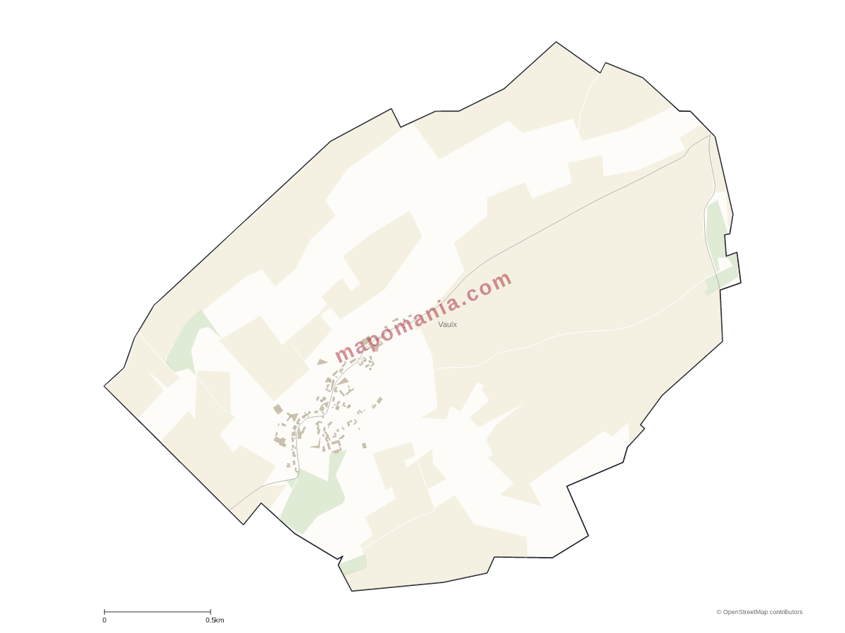 Carte de Vaulx à personnaliser