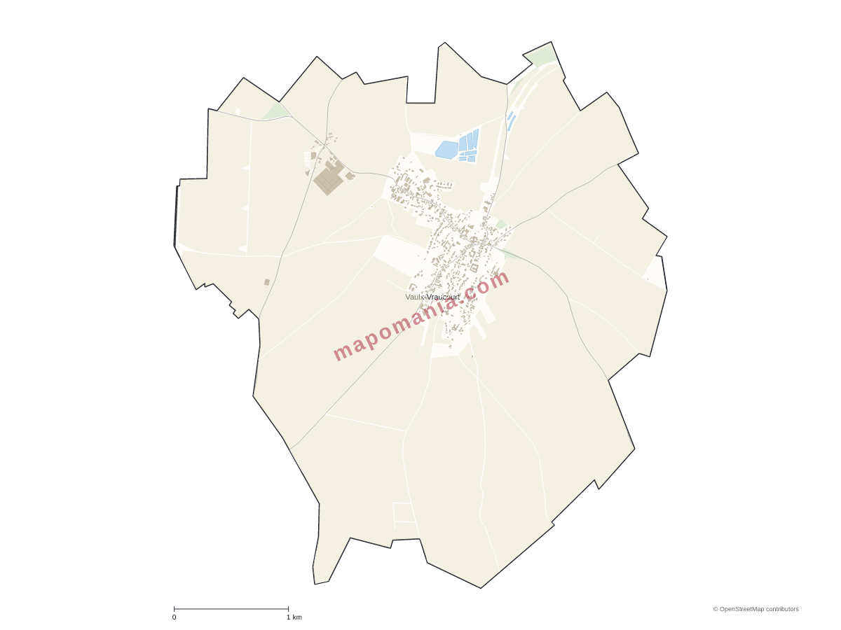 Carte de Vaulx-Vraucourt à personnaliser