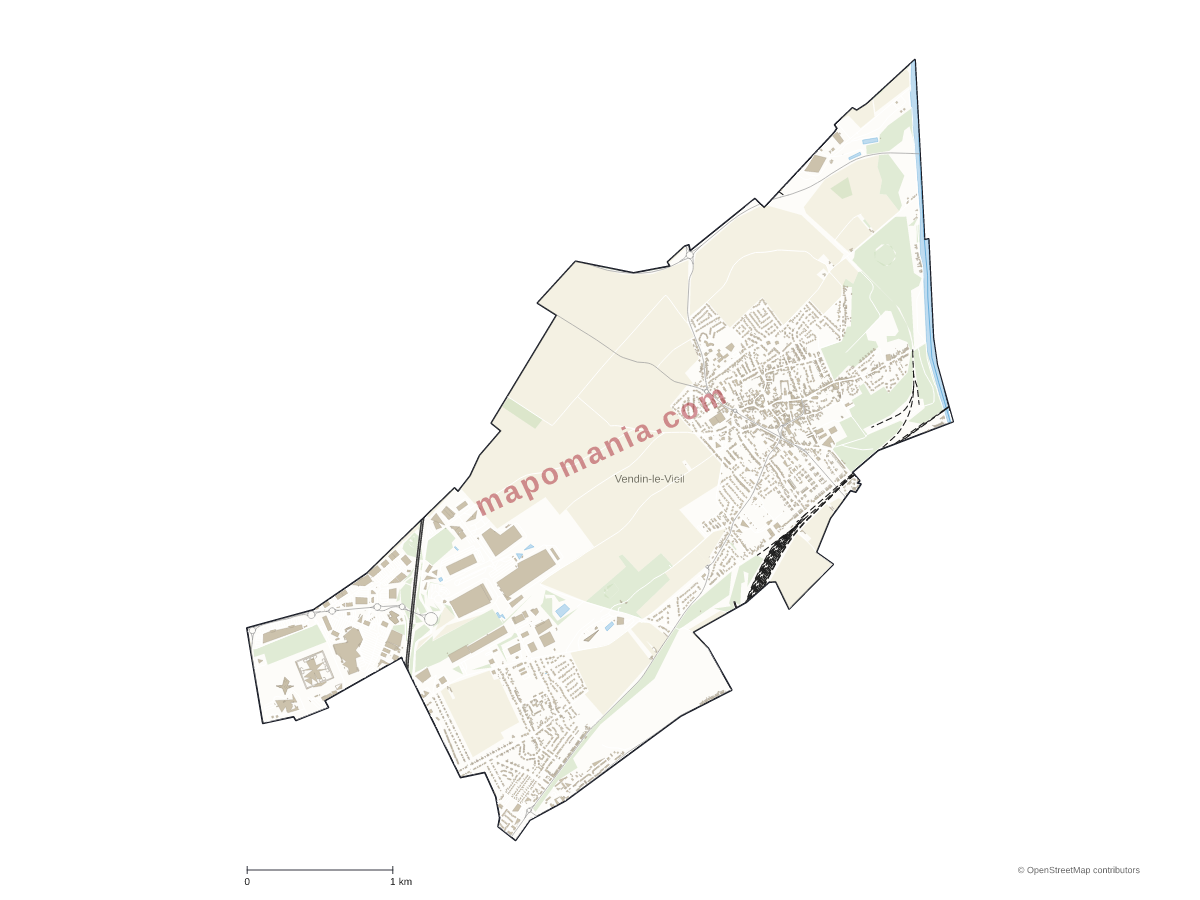 Carte de Vendin-le-Vieil à personnaliser