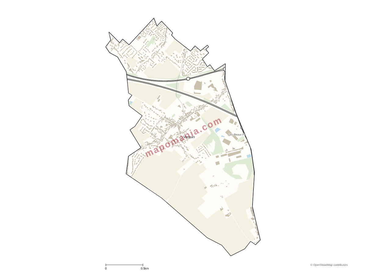 Carte de Verquin à personnaliser
