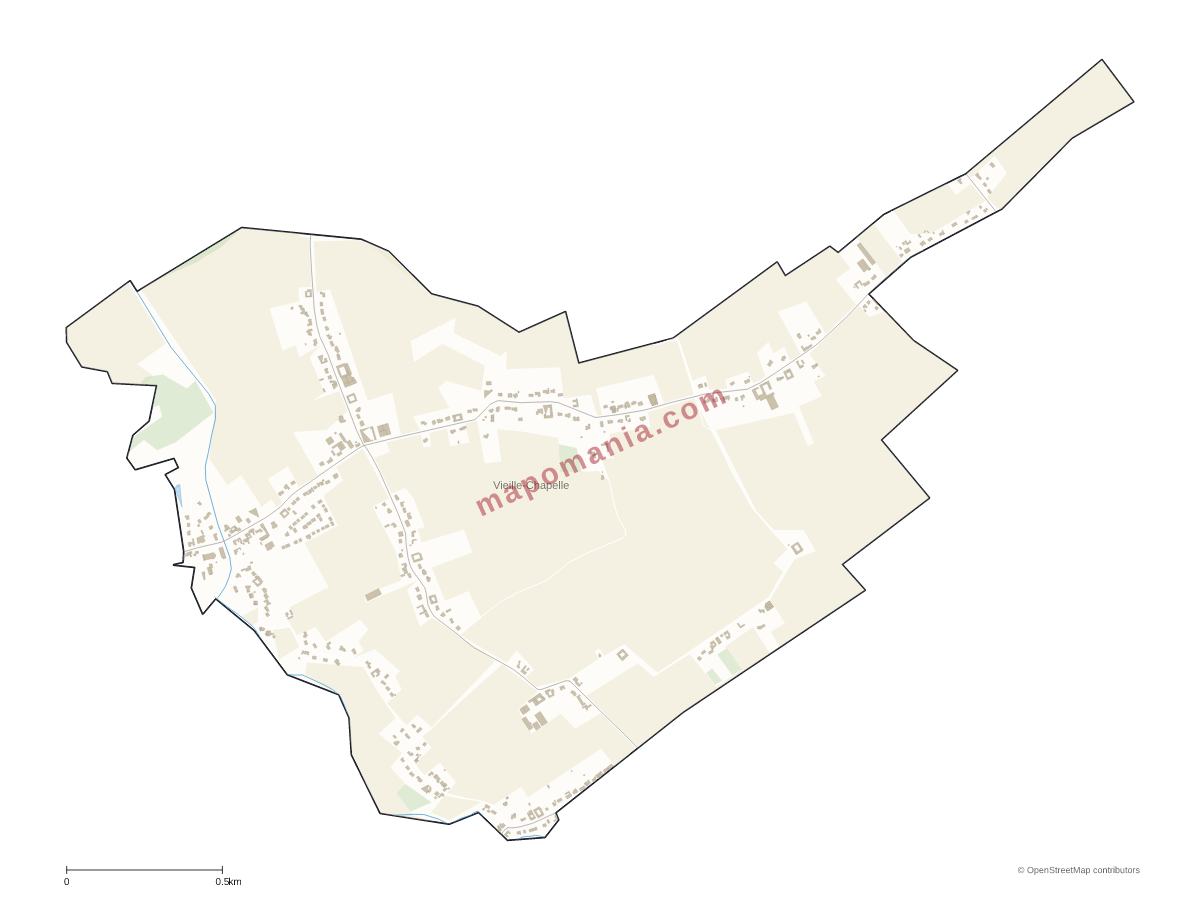 Carte de Vieille-Chapelle à personnaliser