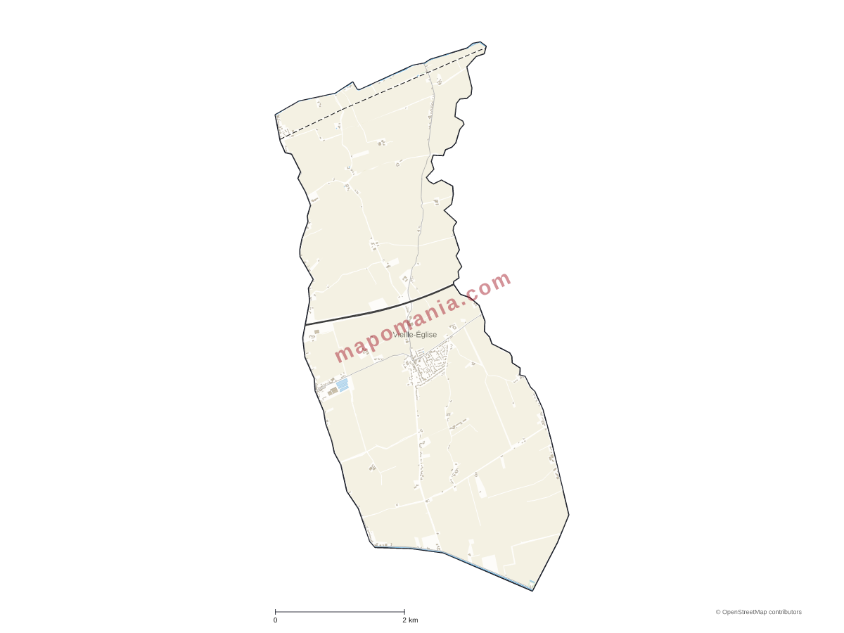 Carte de Vieille-Église à personnaliser