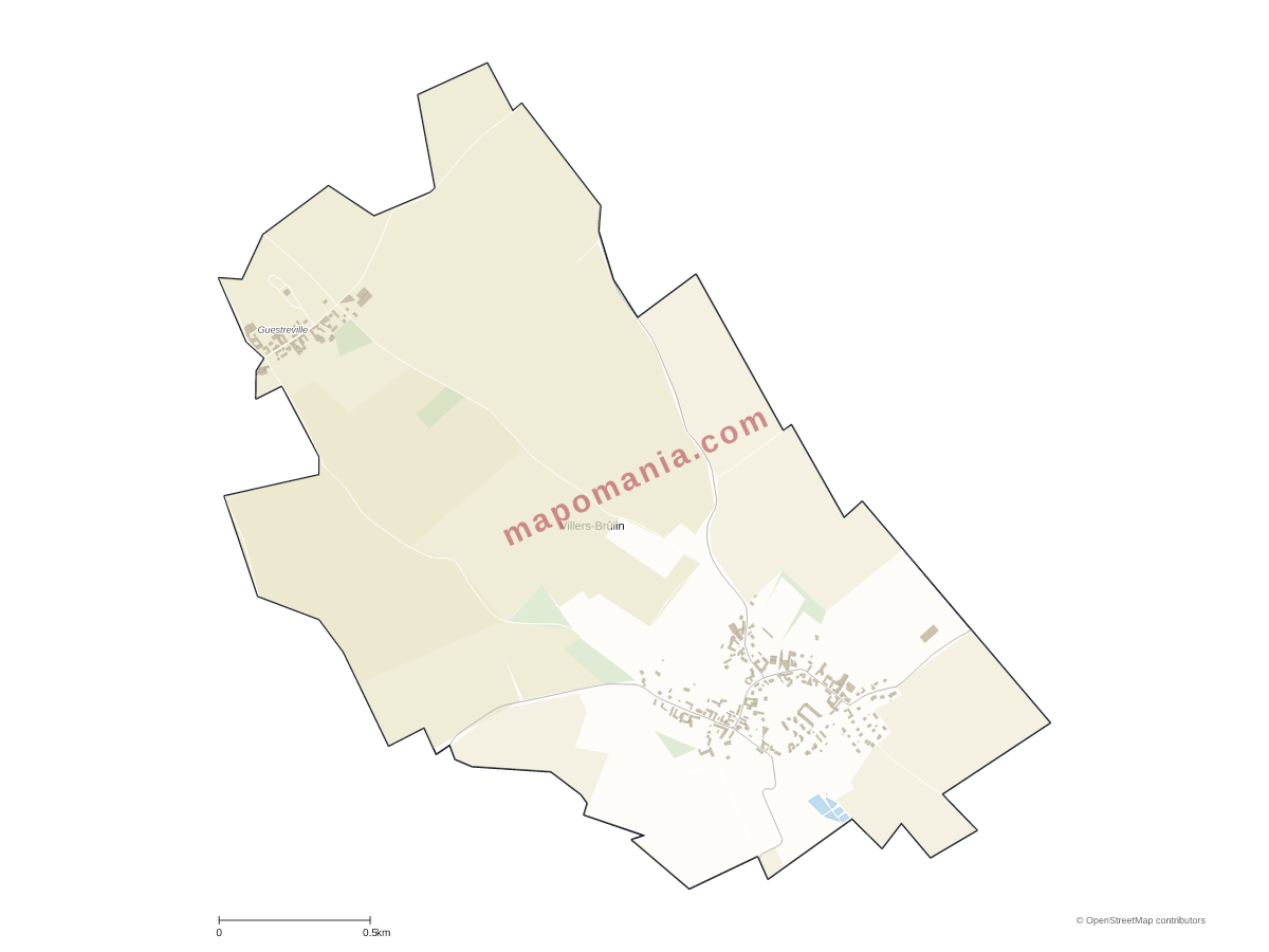Carte de Villers-Brûlin à personnaliser