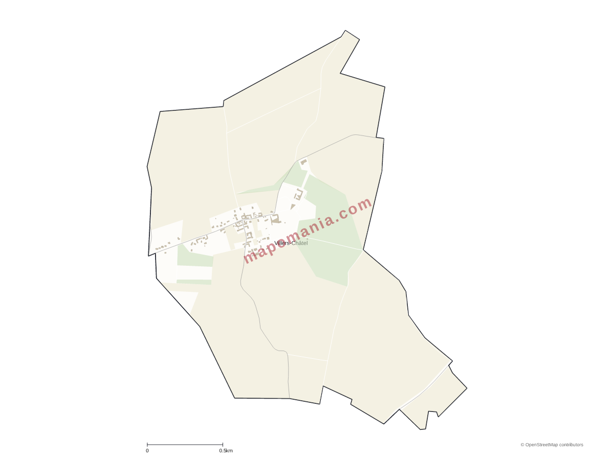 Carte de Villers-Châtel à personnaliser