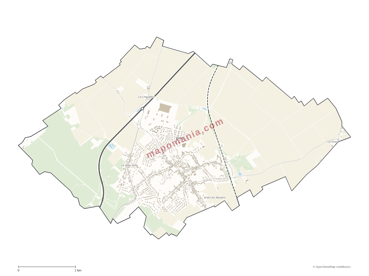 Carte de Vimy à personnaliser