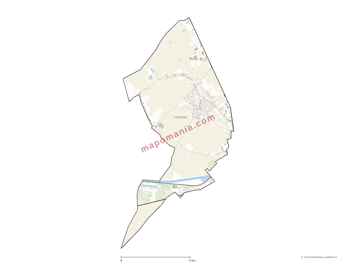 Carte de Violaines à personnaliser