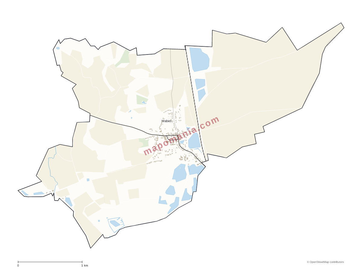 Carte de Waben à personnaliser